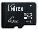 Карта памяти Mirex microSDHC (Class 4) 4GB (13612-MCROSD04)