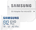 Карта памяти Samsung EVO Plus 2021 microSDXC 512GB (с адаптером)