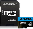 Карта памяти A-Data Premier AUSDX256GUICL10A1-RA1 microSDXC 256GB (с адаптером)