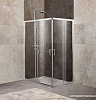 Душевой уголок BelBagno UNIQUE-AH-2-100/115-75/90-P-Cr (рифленое стекло)