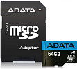 Карта памяти A-Data Premier AUSDX64GUICL10A1-RA1 microSDXC 64GB (с адаптером)